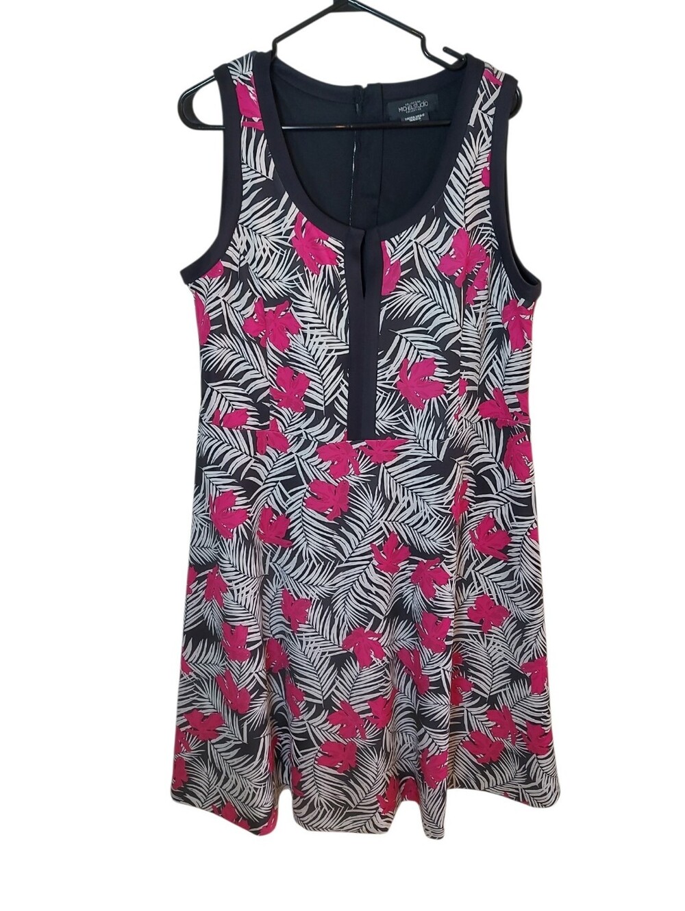 Michel Studio Stretchy Plus Size Floral Midi Dress